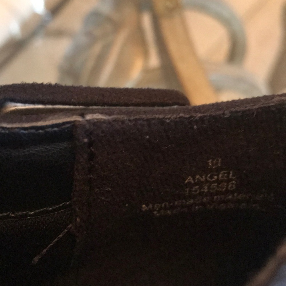 Xappeal Angel Black Suede Ankle Booties Buckle Zip High Heel Size 10 - Picture 7 of 8